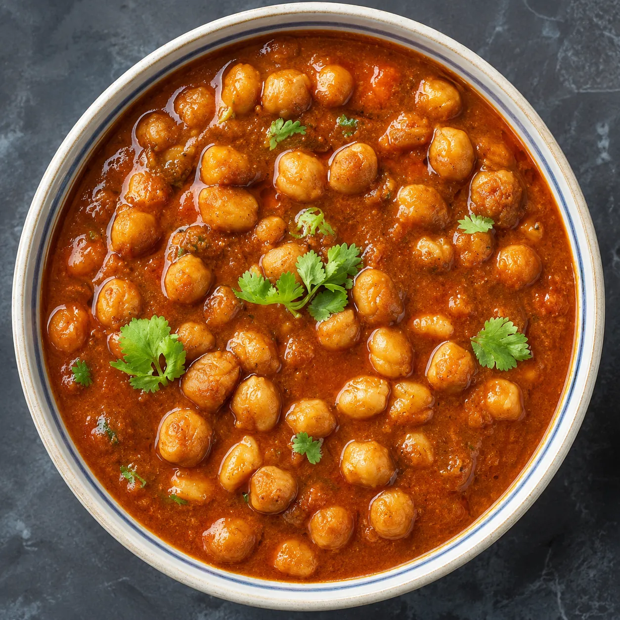 Chickpeas curry, a vegetarian dish at Seven Sisters Motel & Restaurant in Seven Sisters Falls, Manitoba